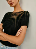 Chic Knit Short Sleeve Top