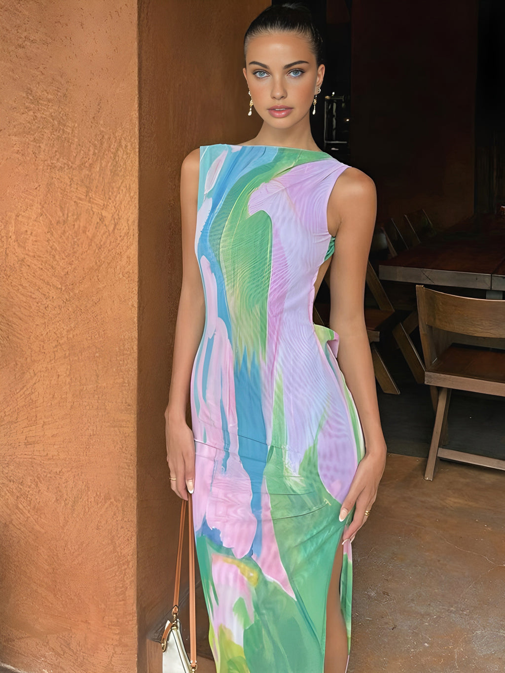 Garden of Eden Sleeveless Long Dress