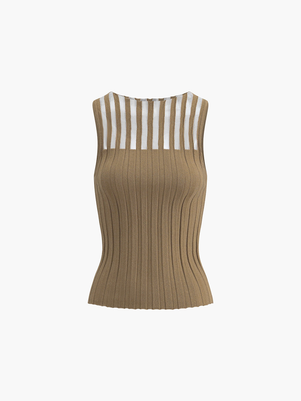 Whisper Thin Sheer Ribbed Tank Top