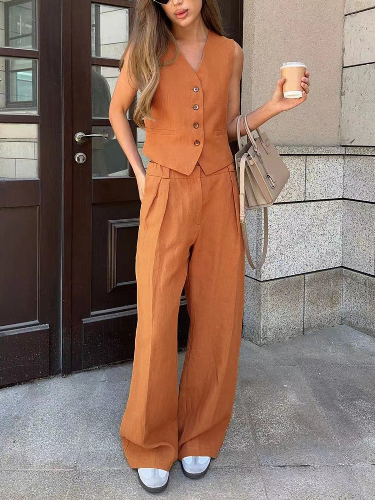 Easy Days Cotton & Linen Pants Set