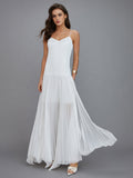 Carla's Choice Pleated High-Low Maxi Dress