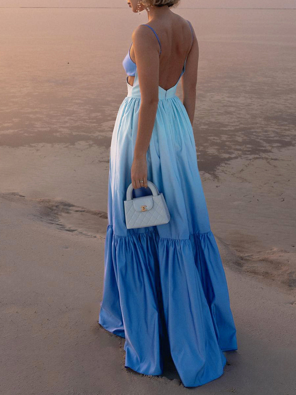 Allure Backless Cutout Cami Long Dress