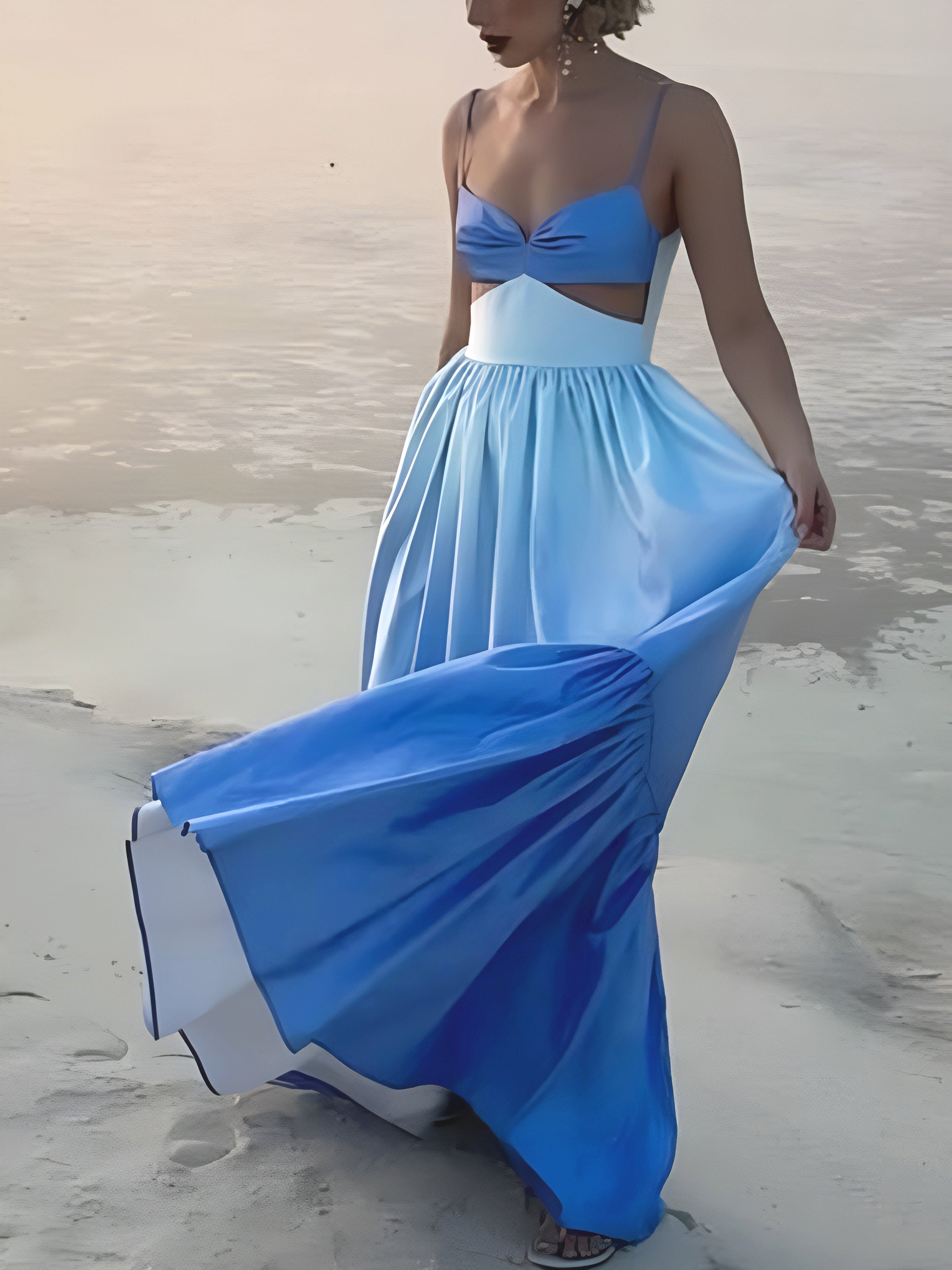 Allure Backless Cutout Cami Long Dress