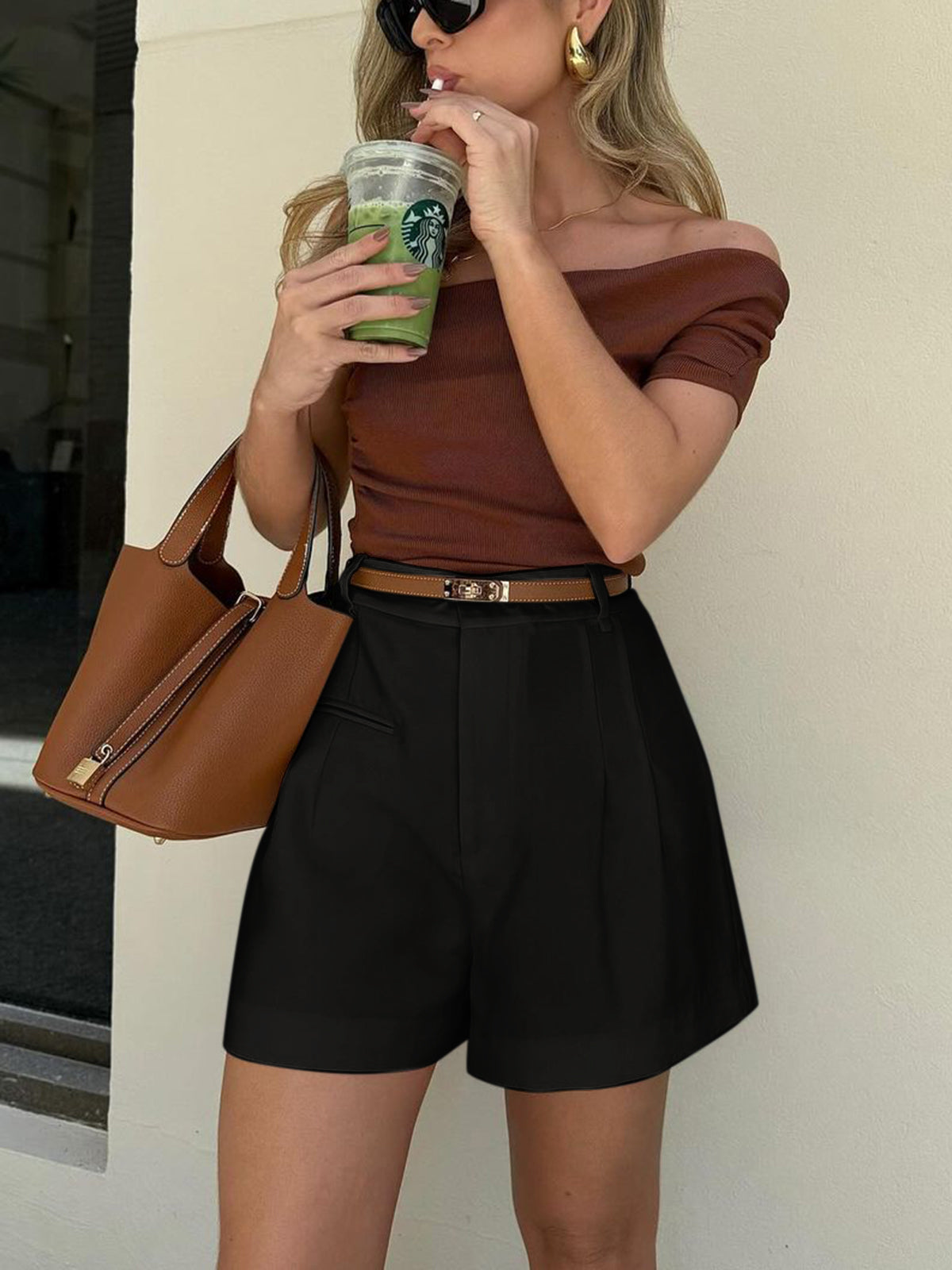 Uptown Girl Semi-Sheer Mid-Waist Shorts