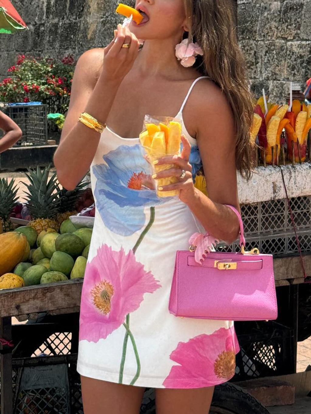 Bloom & Flow Backless Floral Short Dress