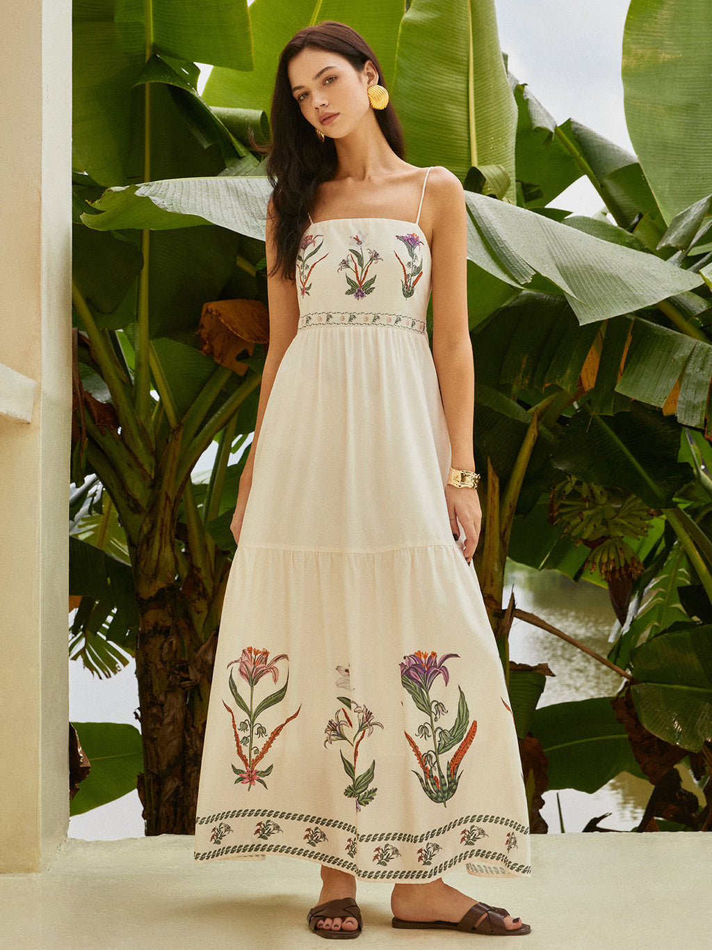 Garden Hour Backless Floral Dress