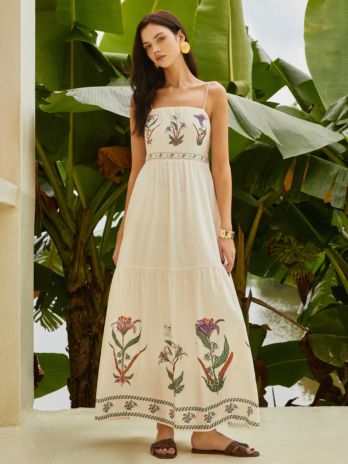 Garden Hour Backless Floral Dress