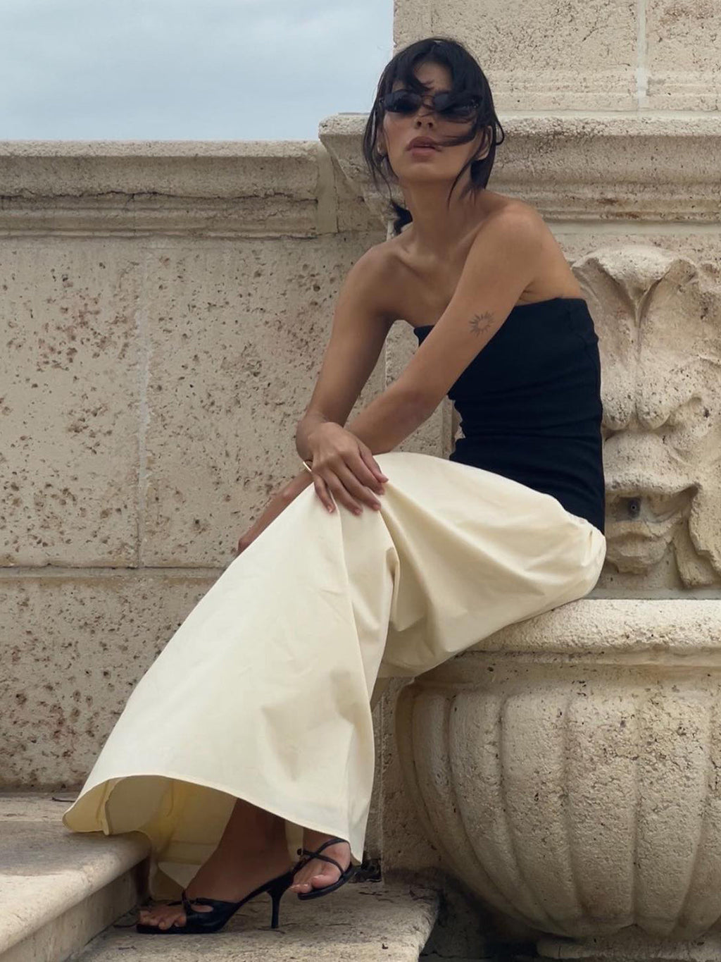 Toronto Contrast Tube Long Dress