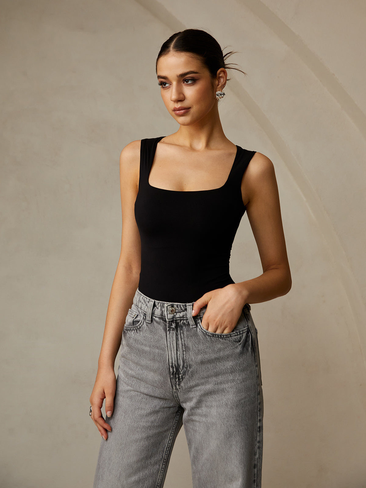 Breezy Casual Plain Strappy Top