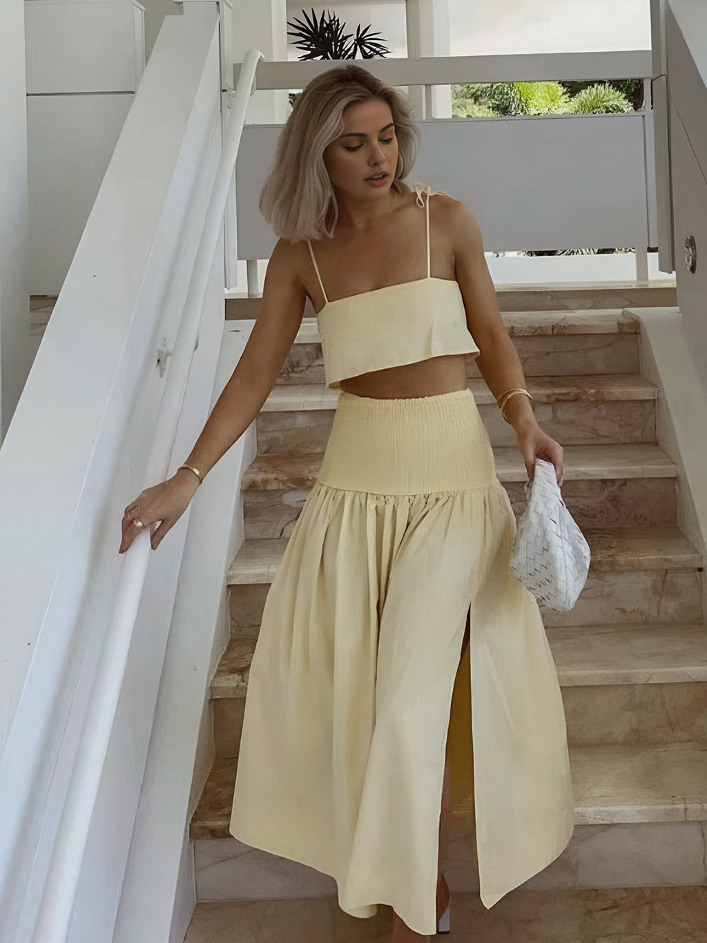 Sunkissed Split Thigh Skirt Set
