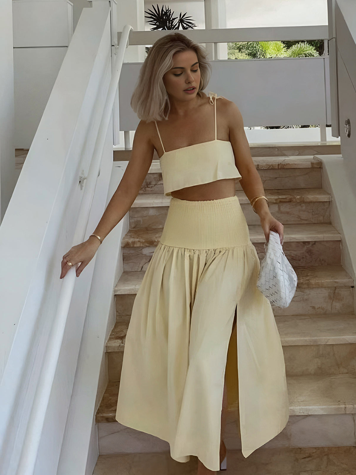 Sunkissed Split Thigh Skirt Set
