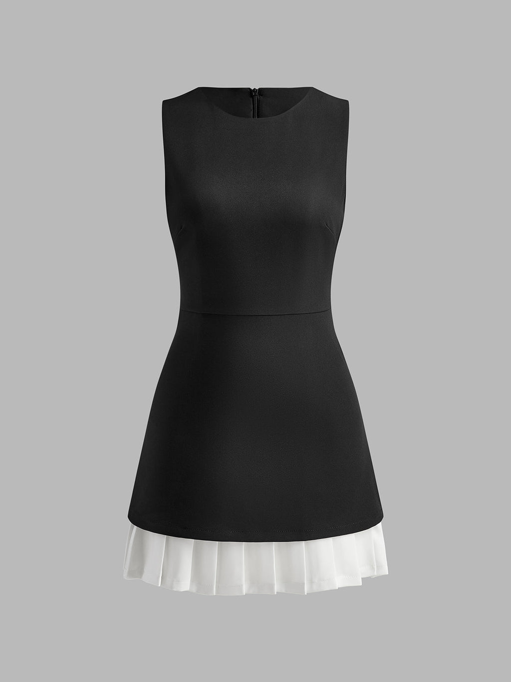 Kensington Two-Tone Pleated Short Dress