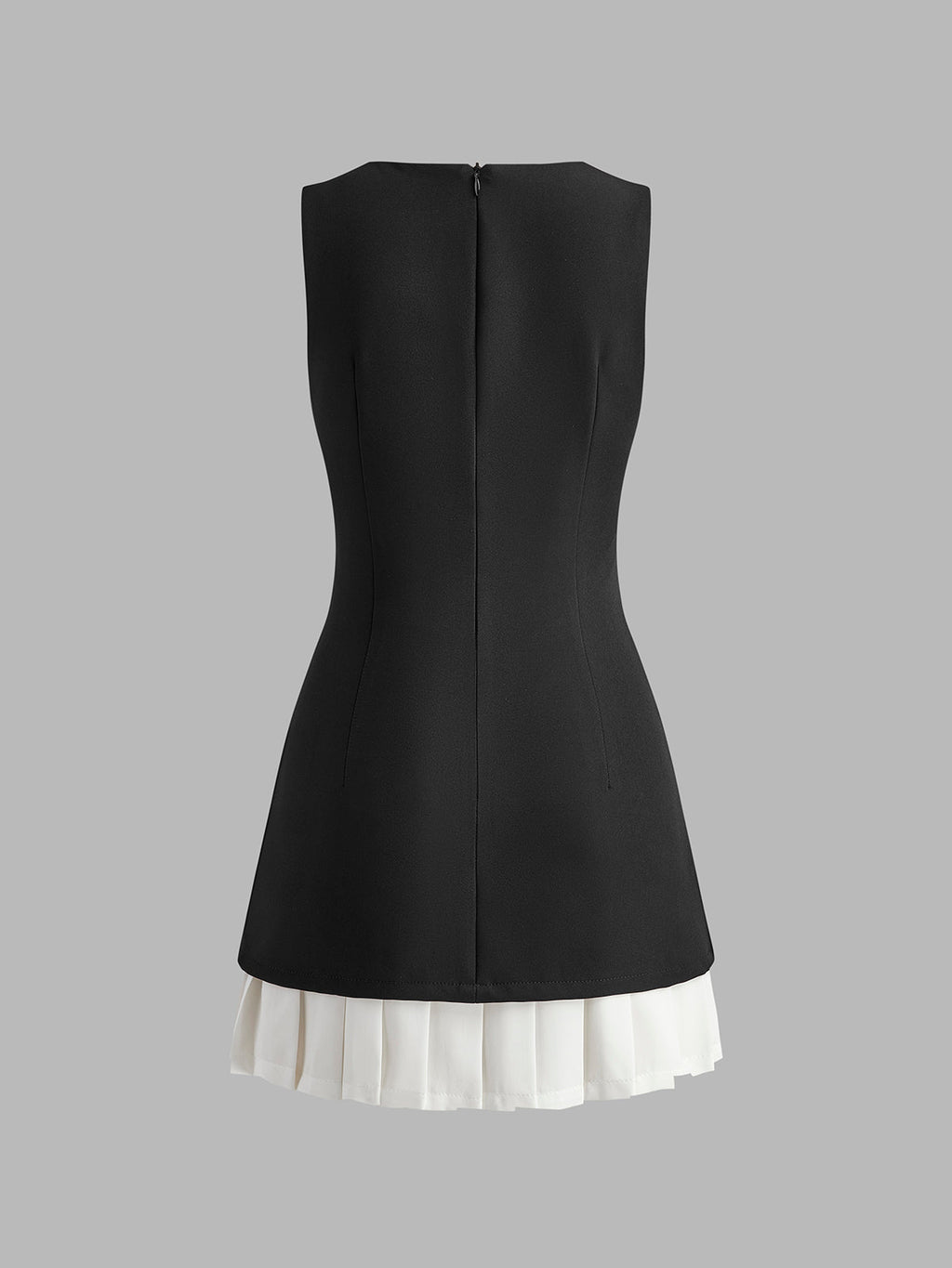 Kensington Two-Tone Pleated Short Dress