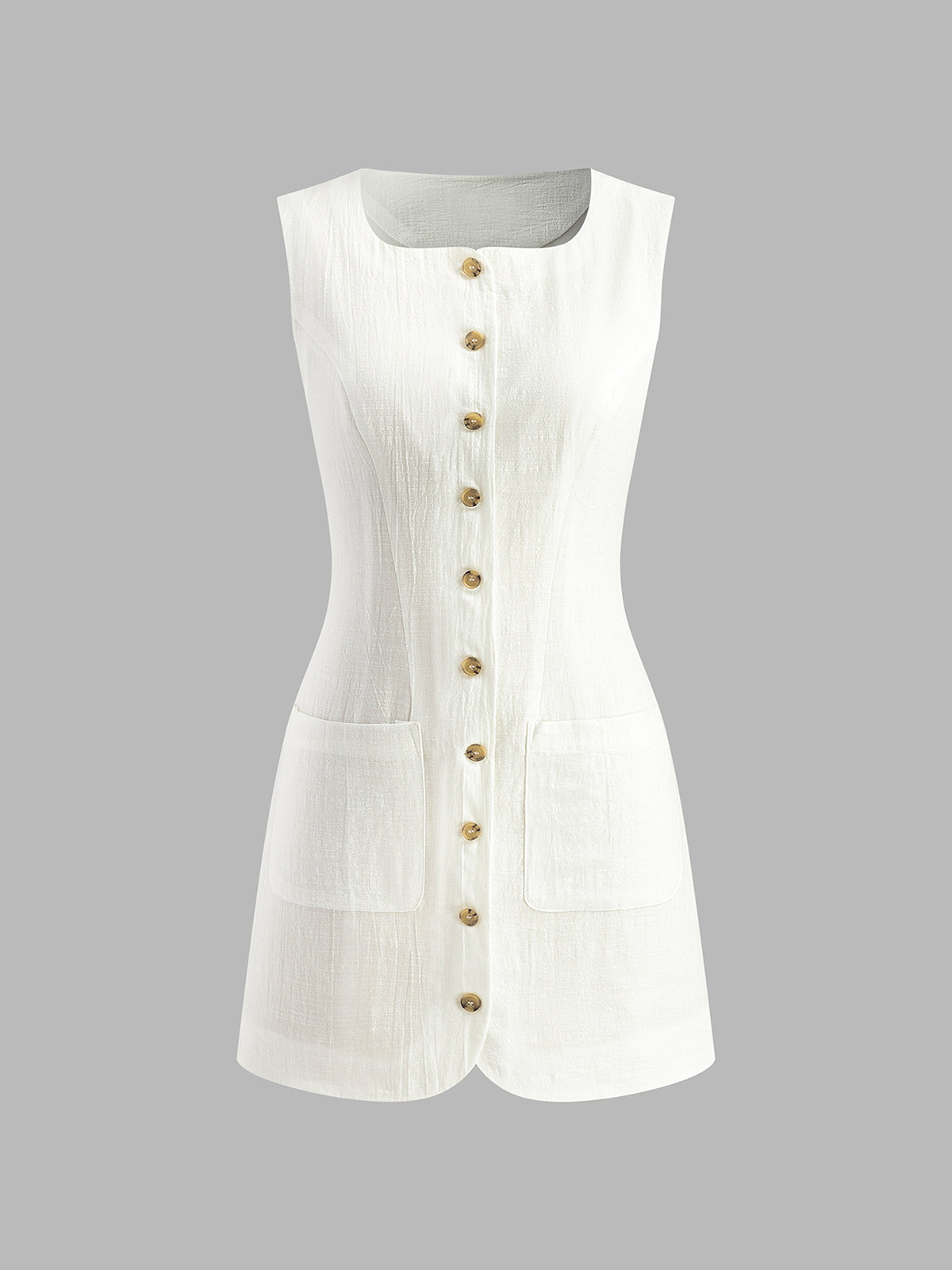 Fresh Life Button-Front Short Dress