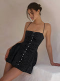Spot On Pleated Polka Dot Sleeveless Dress