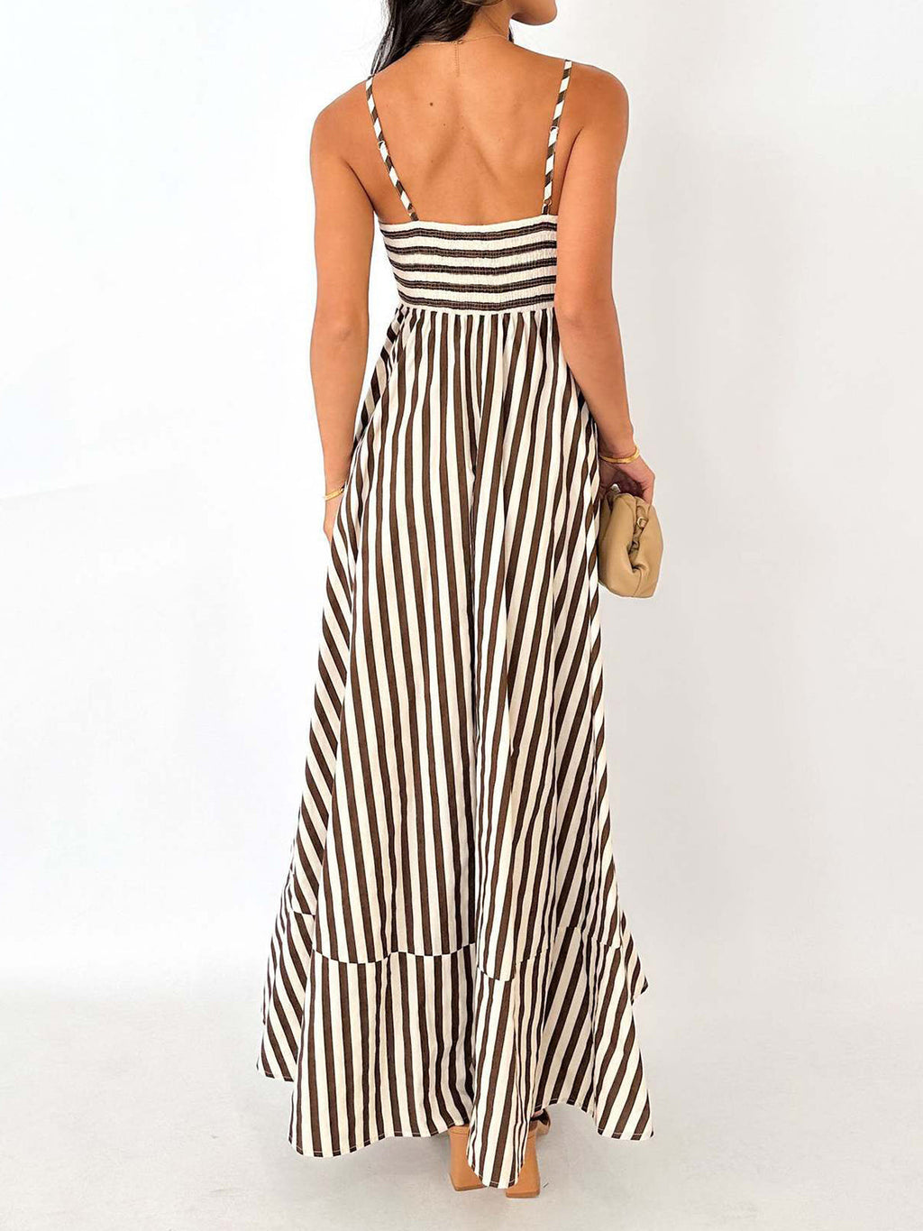 True Story Pleated Cami Long Dress