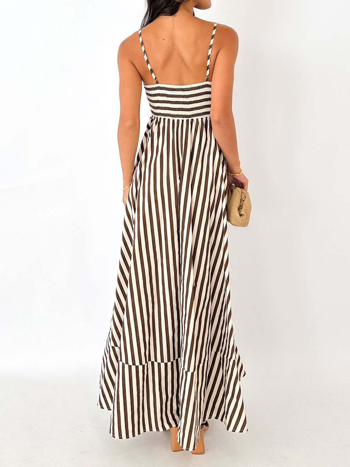 True Story Pleated Cami Long Dress