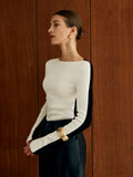 Color Story Two-Tone Panel Knit Top