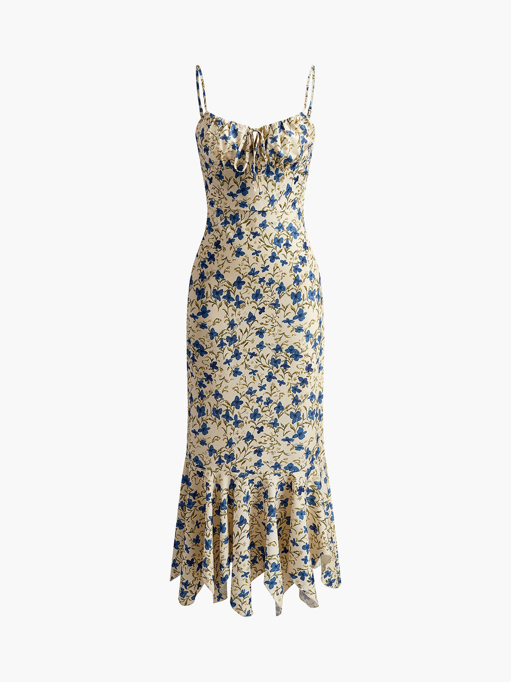 Floral Print Trendy Long Dress