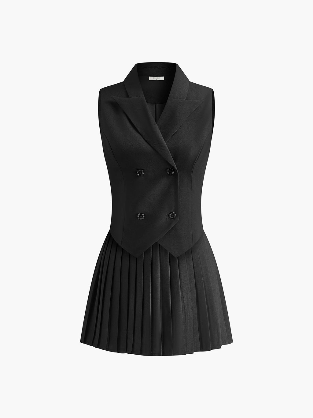 Lindsey Waistcoat & Pleated Mini Skirt Set