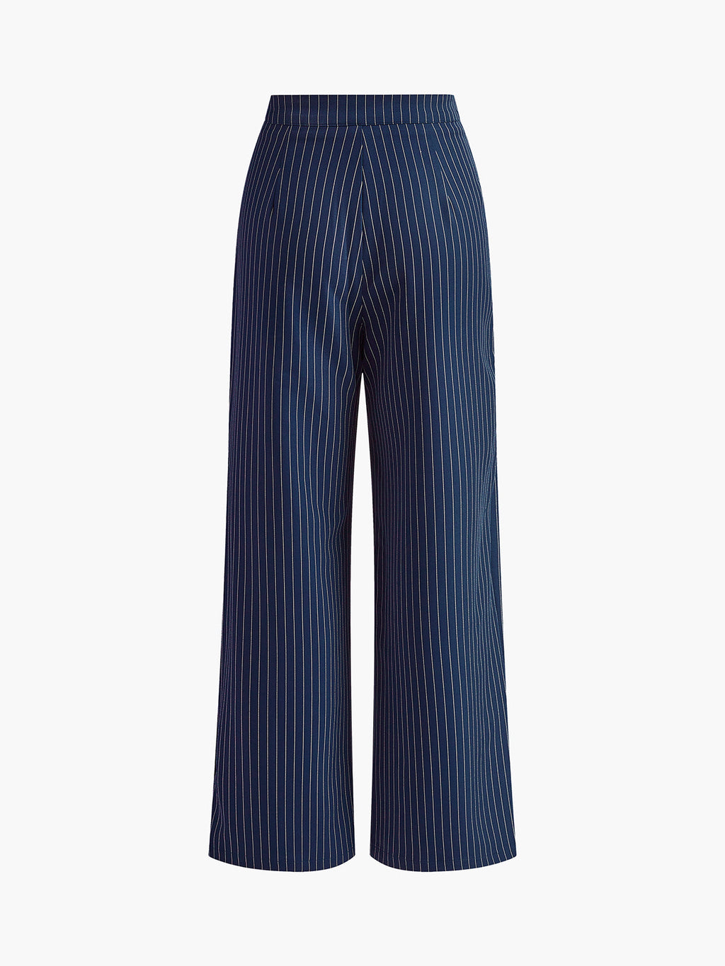 Sharp Dressed Pinstripe Pleated Wide-Leg Pants