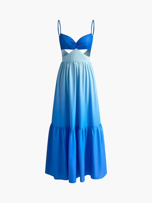 Allure Backless Cutout Cami Long Dress