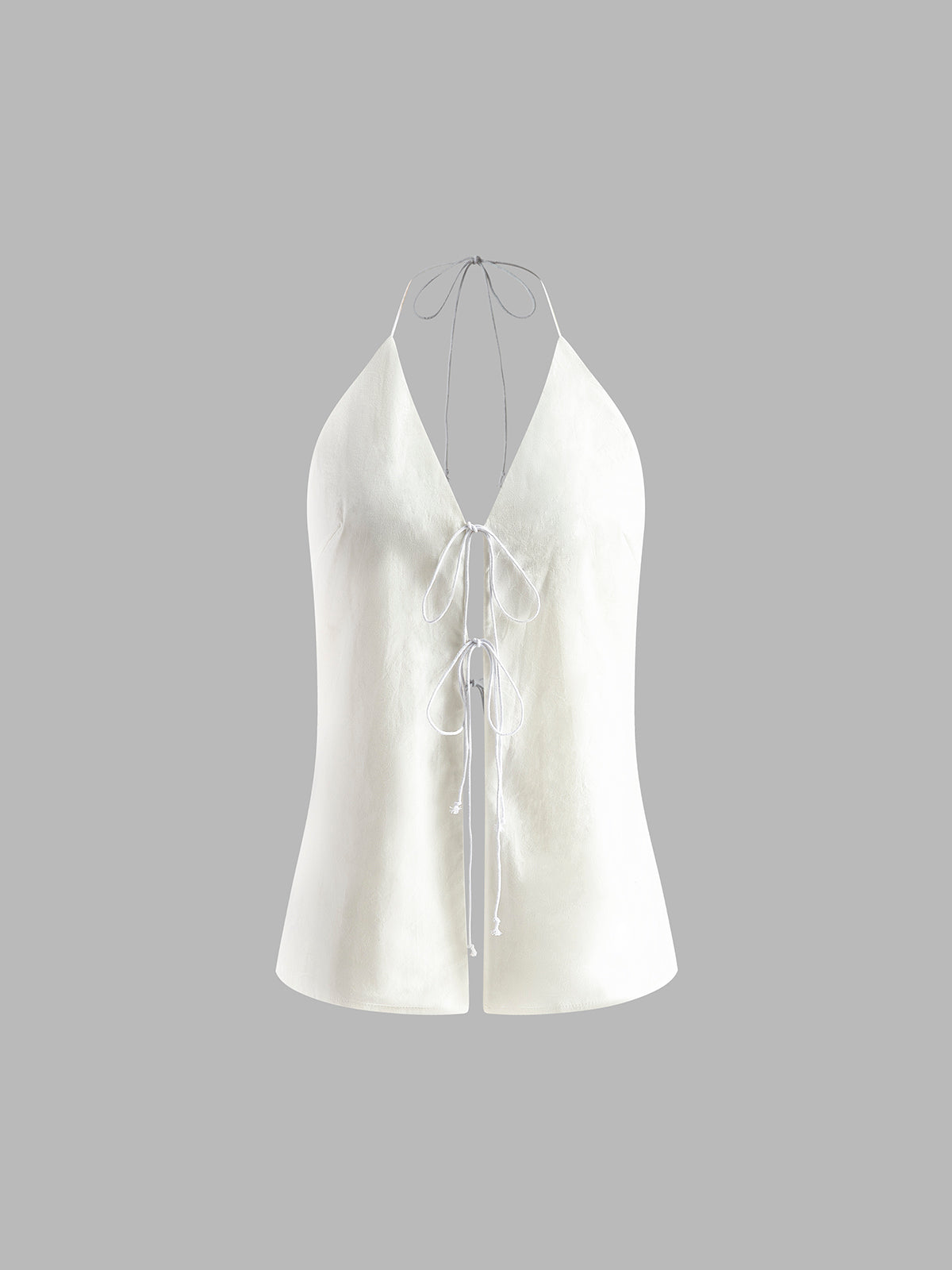 Stylish Cotton & Linen Backless Halter Set