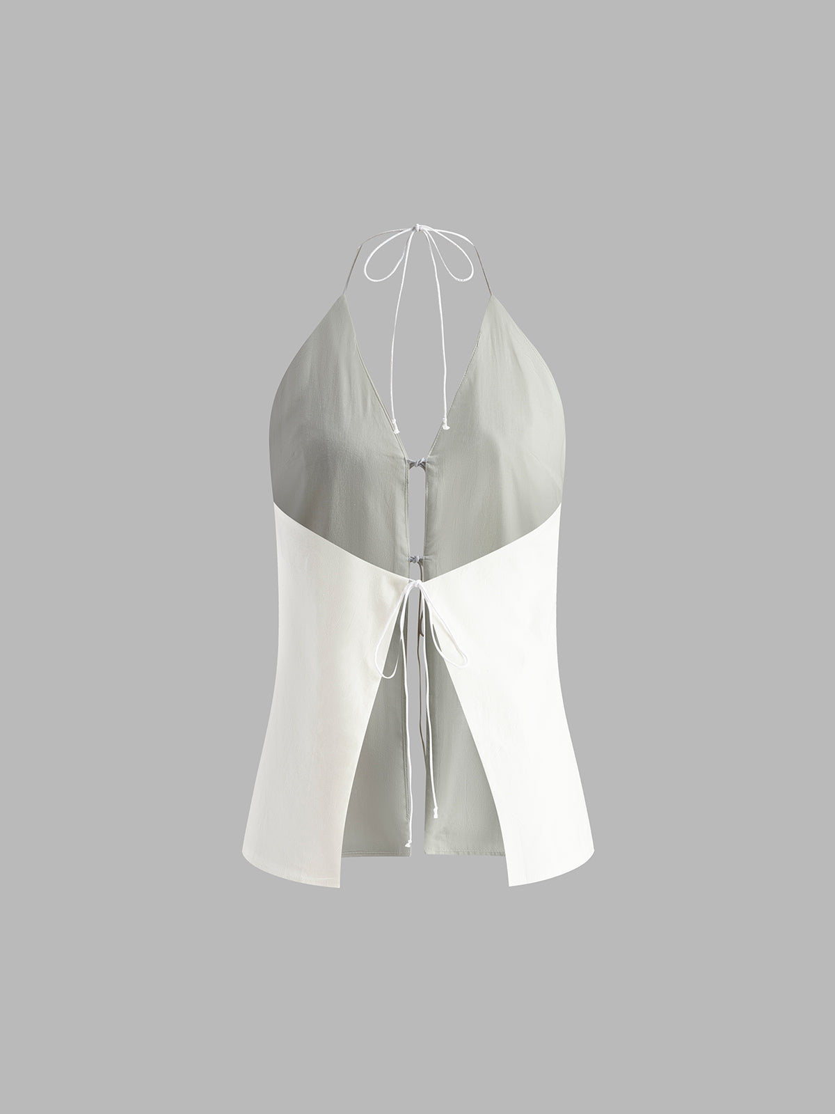 Stylish Cotton & Linen Backless Halter Set