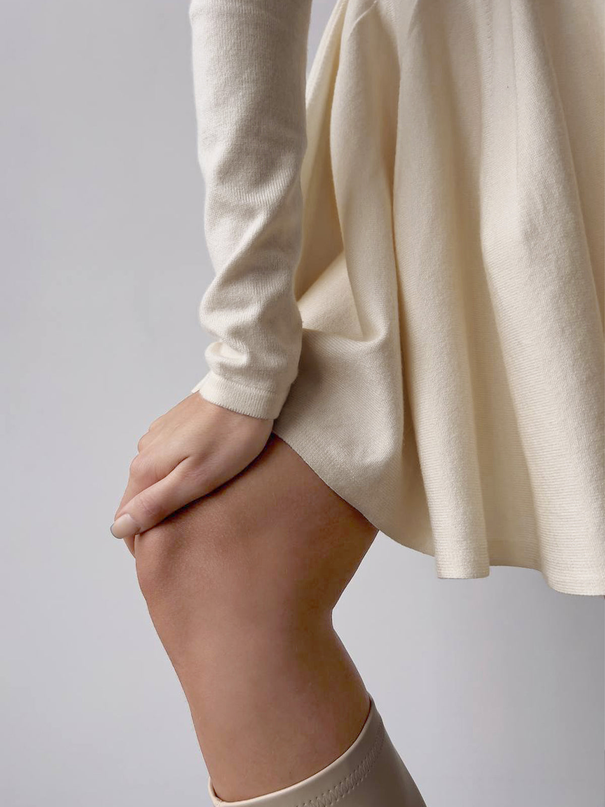 Soft Era Plain Sweater Short Dress