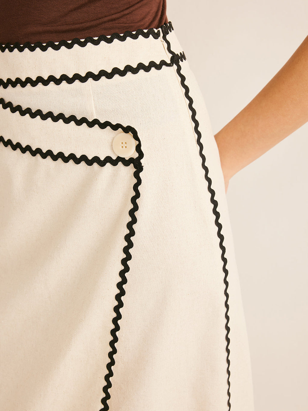 Tide Cotton & Linen Upscale Midi Skirt
