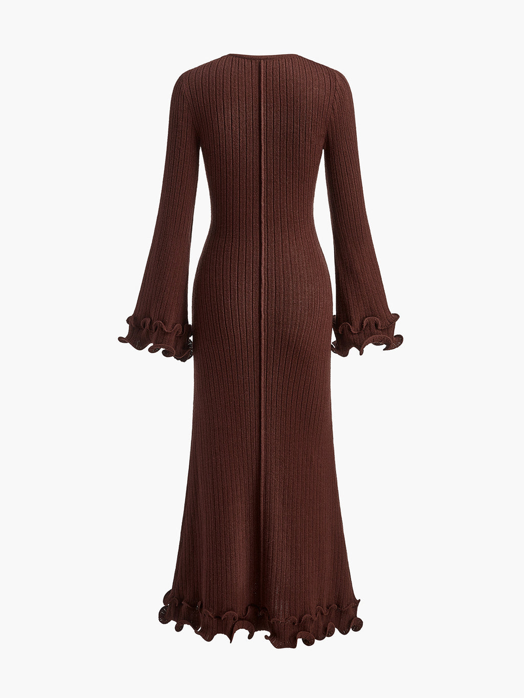 Athena Ruffle Drawstring Knit Dress