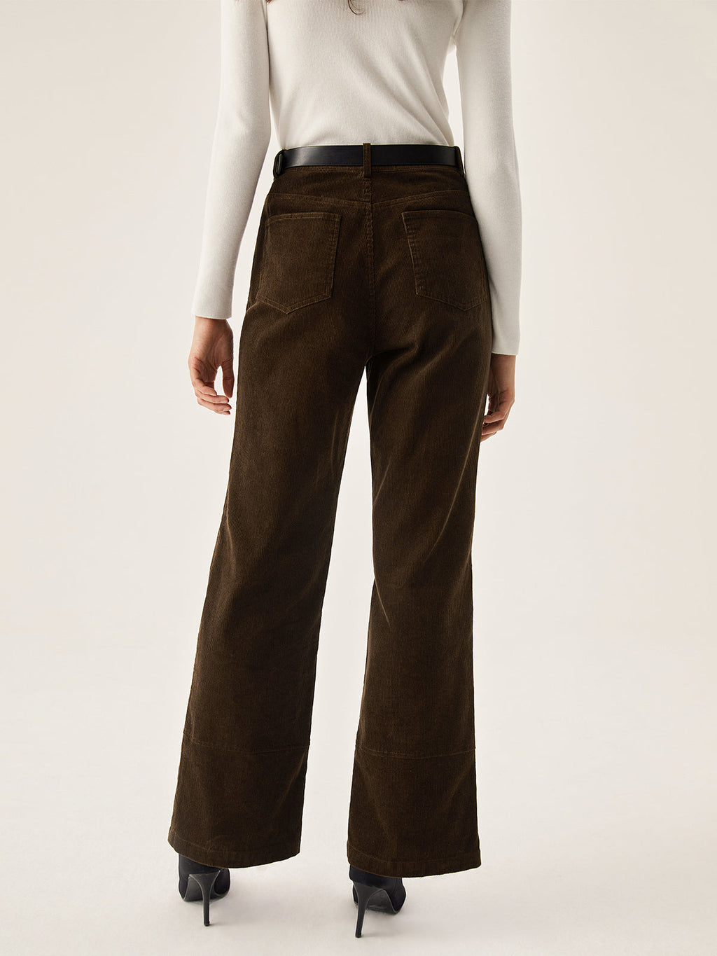 Campus Corduroy Wide Leg Pants With Pockets
