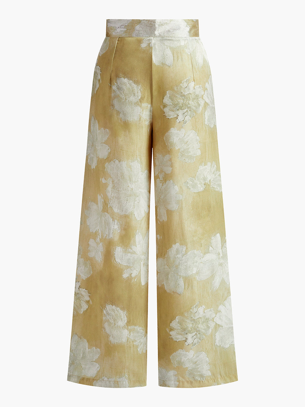 In Bloom Semi-Sheer Floral Printed Wide-Leg Pants