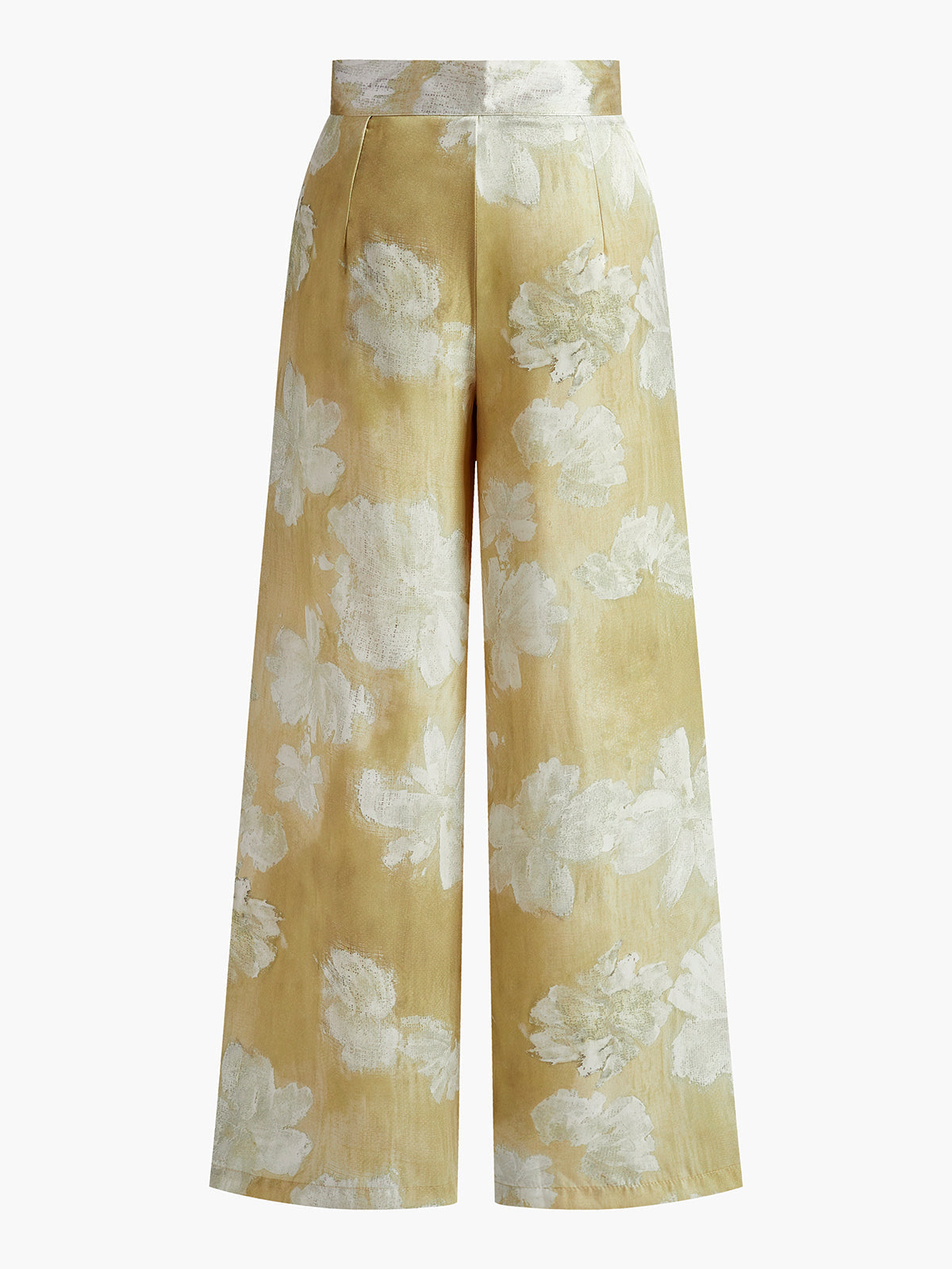 In Bloom Semi-Sheer Floral Printed Wide-Leg Pants