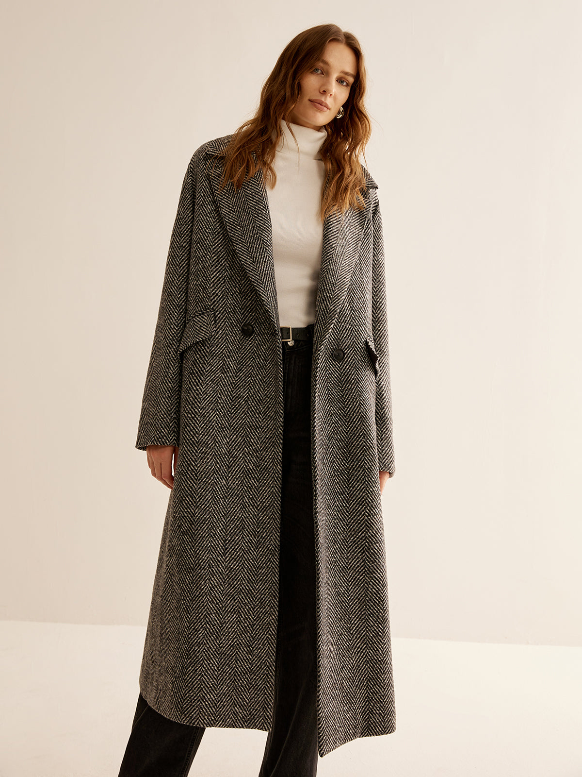 Daisy Elegance Long Trench Coat