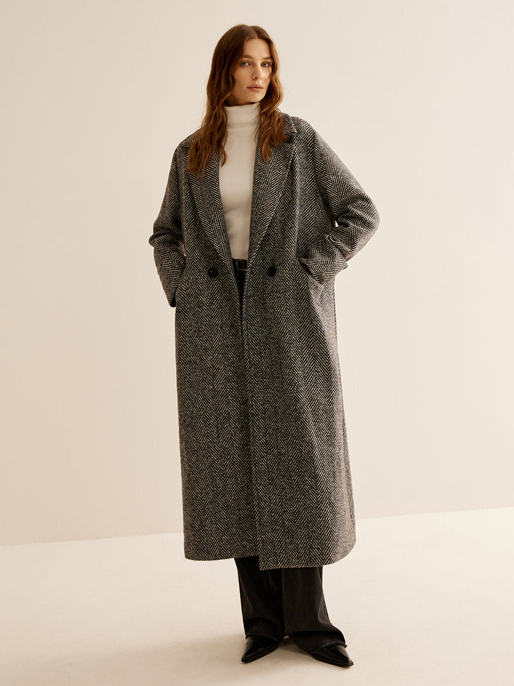 Daisy Elegance Long Trench Coat