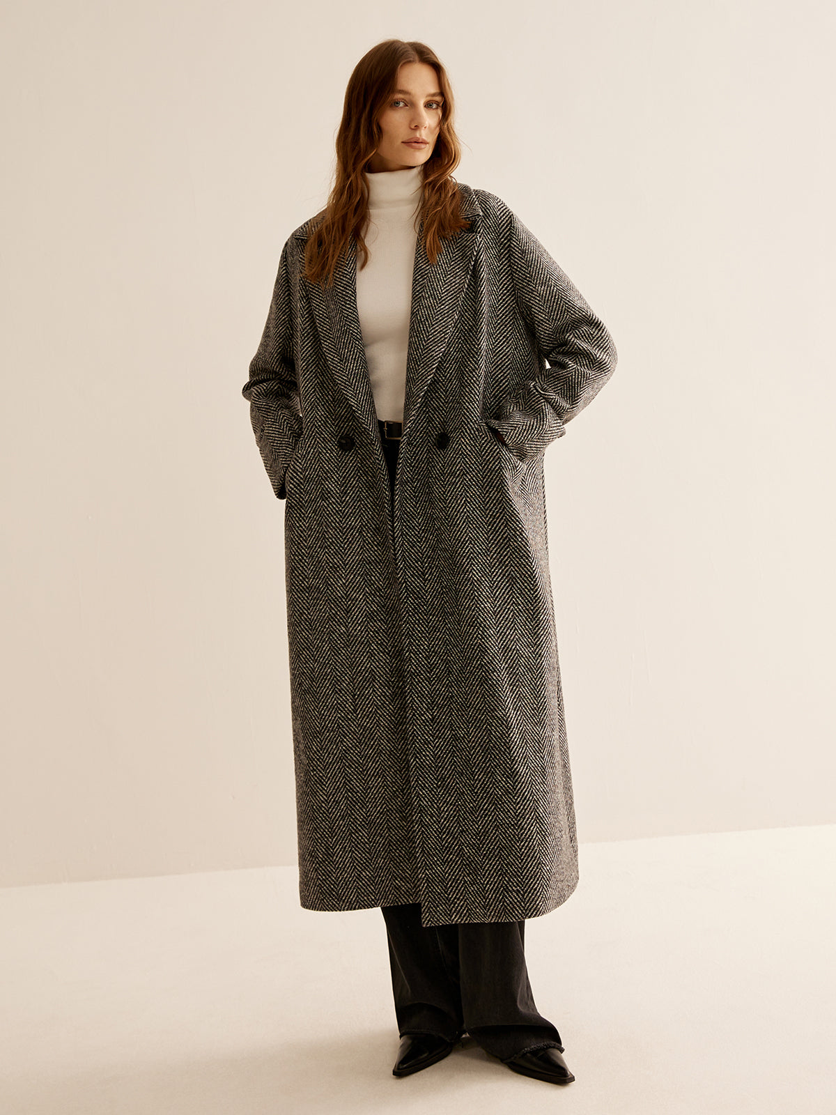 Daisy Elegance Long Trench Coat