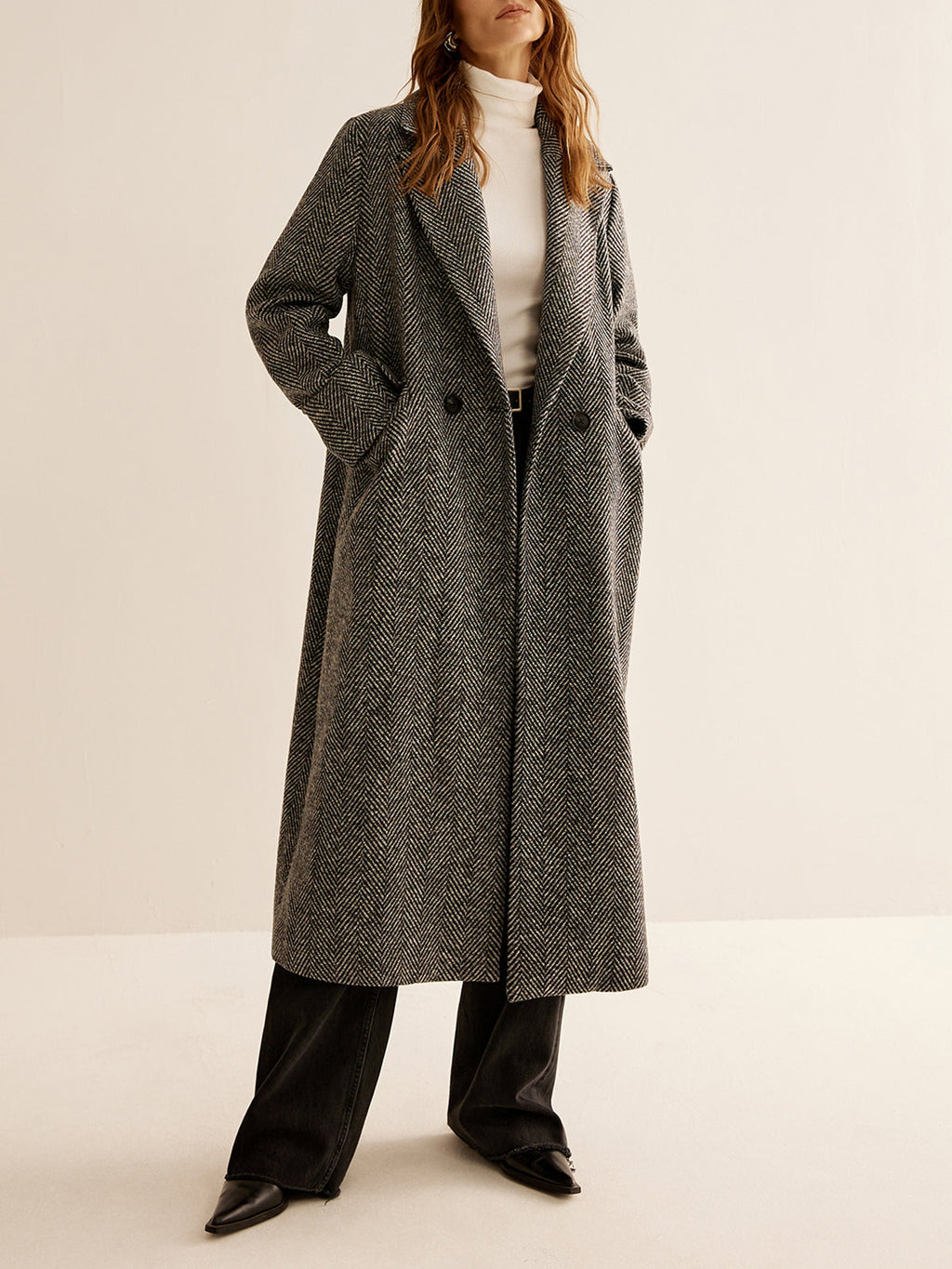 Daisy Elegance Long Trench Coat