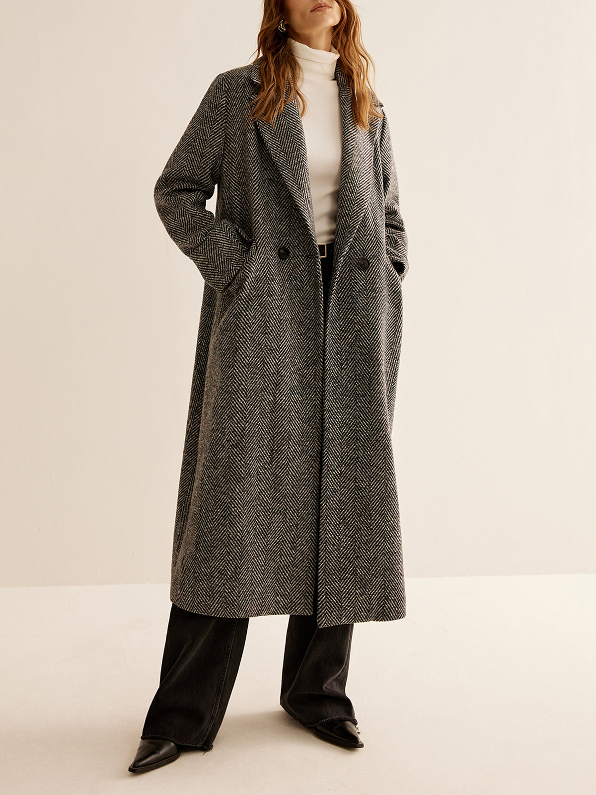 Daisy Elegance Long Trench Coat