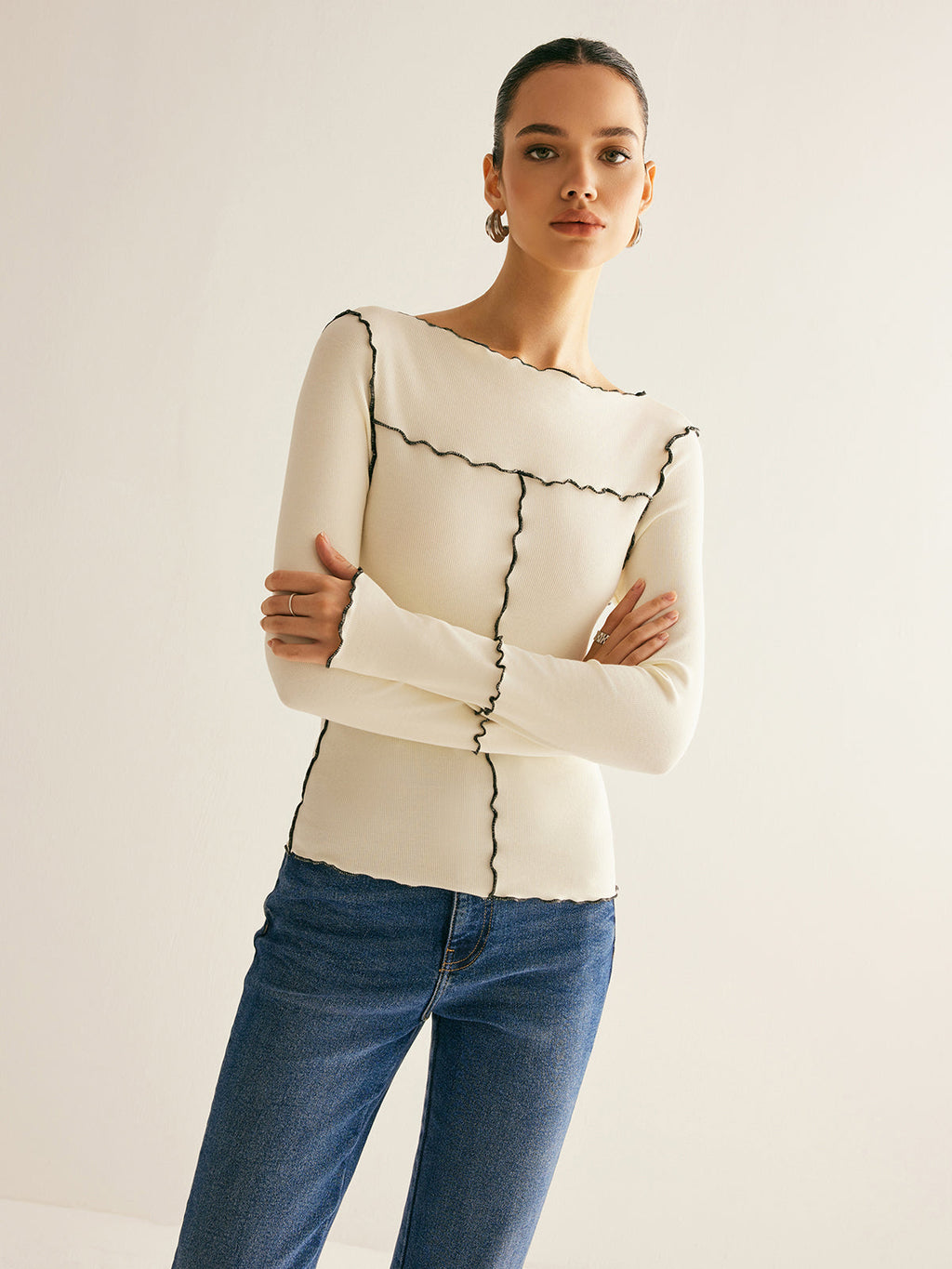 Mariam Long Sleeve Slim T-Shirt