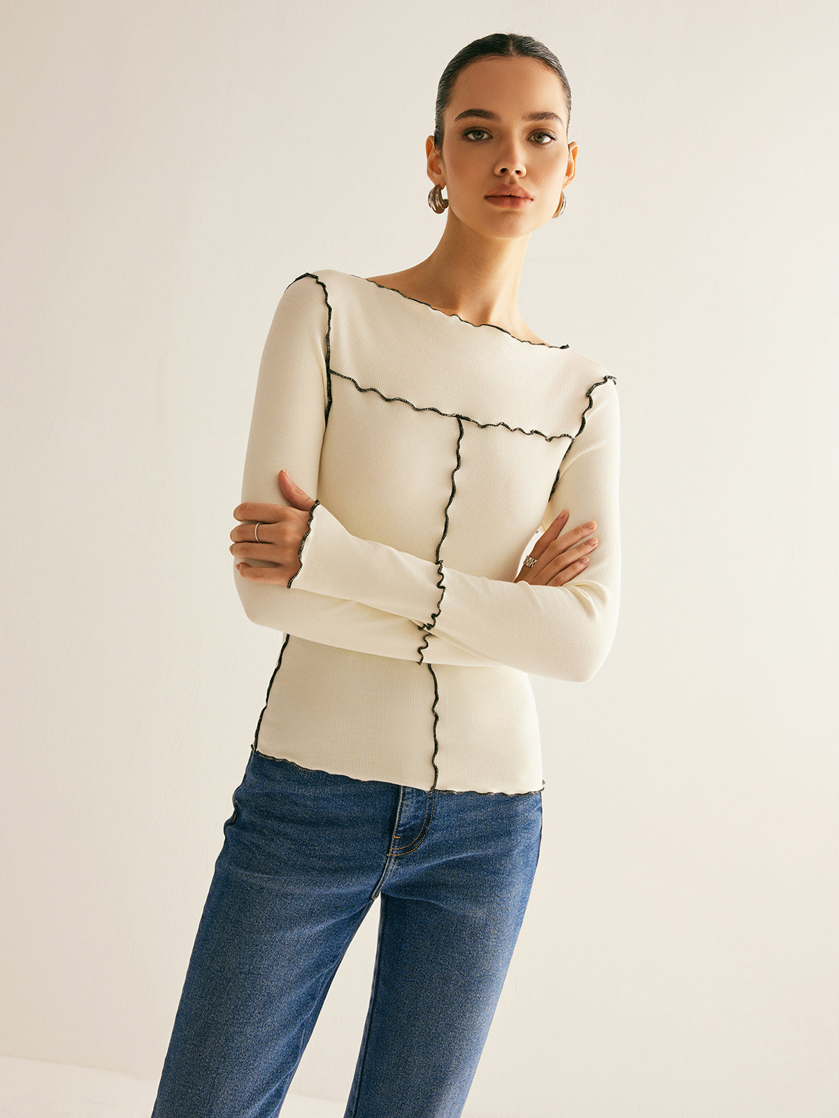 Mariam Long Sleeve Slim T-Shirt