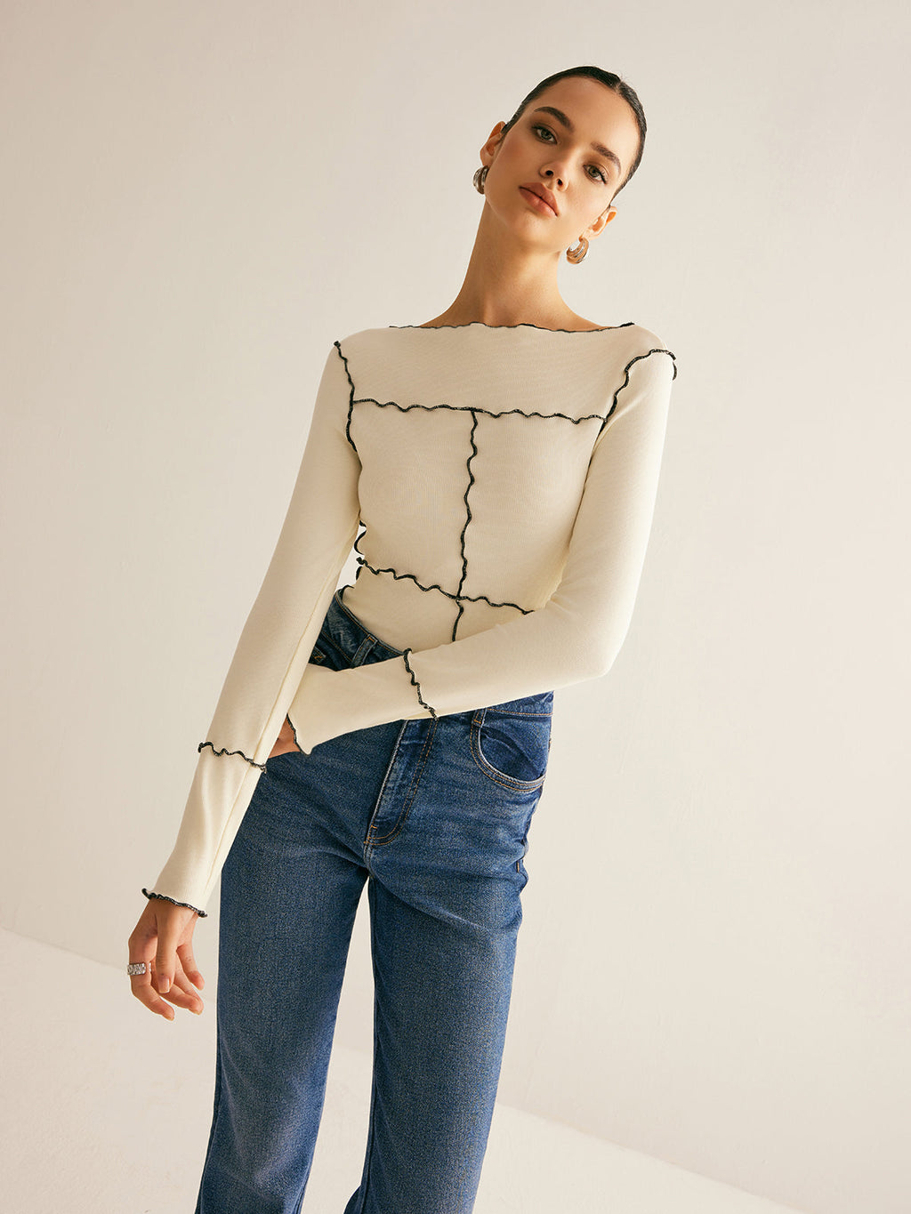 Mariam Long Sleeve Slim T-Shirt