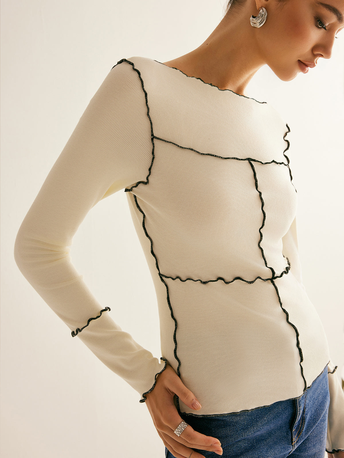 Mariam Long Sleeve Slim T-Shirt