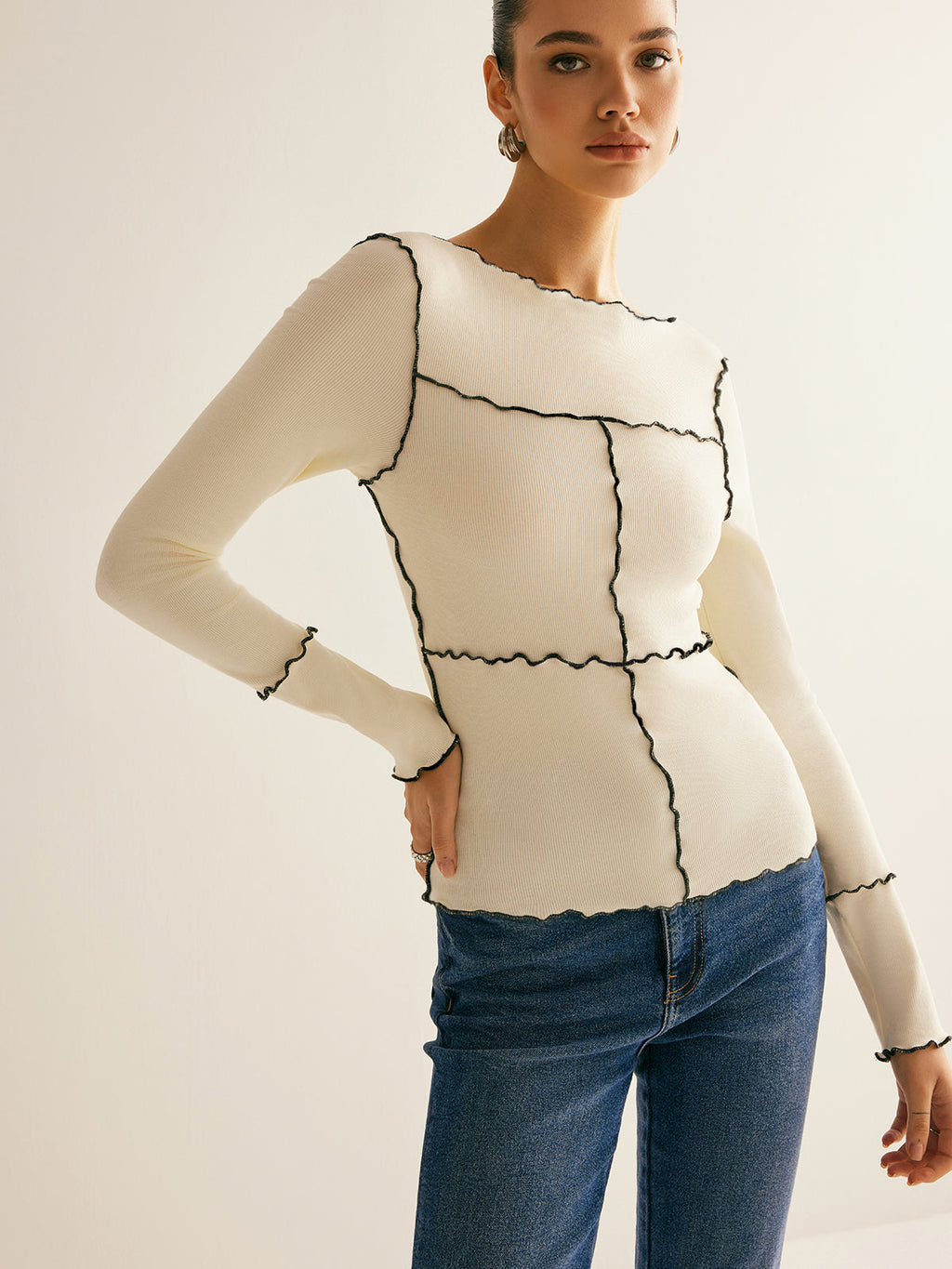 Mariam Long Sleeve Slim T-Shirt