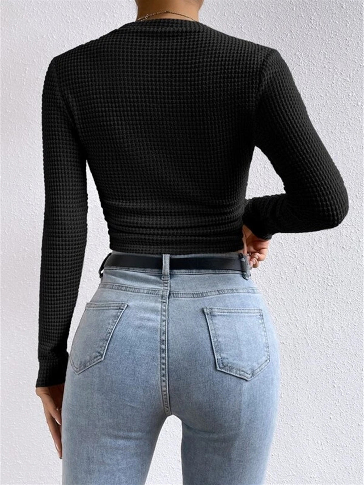 Kelly Stylish Waffle Sweater