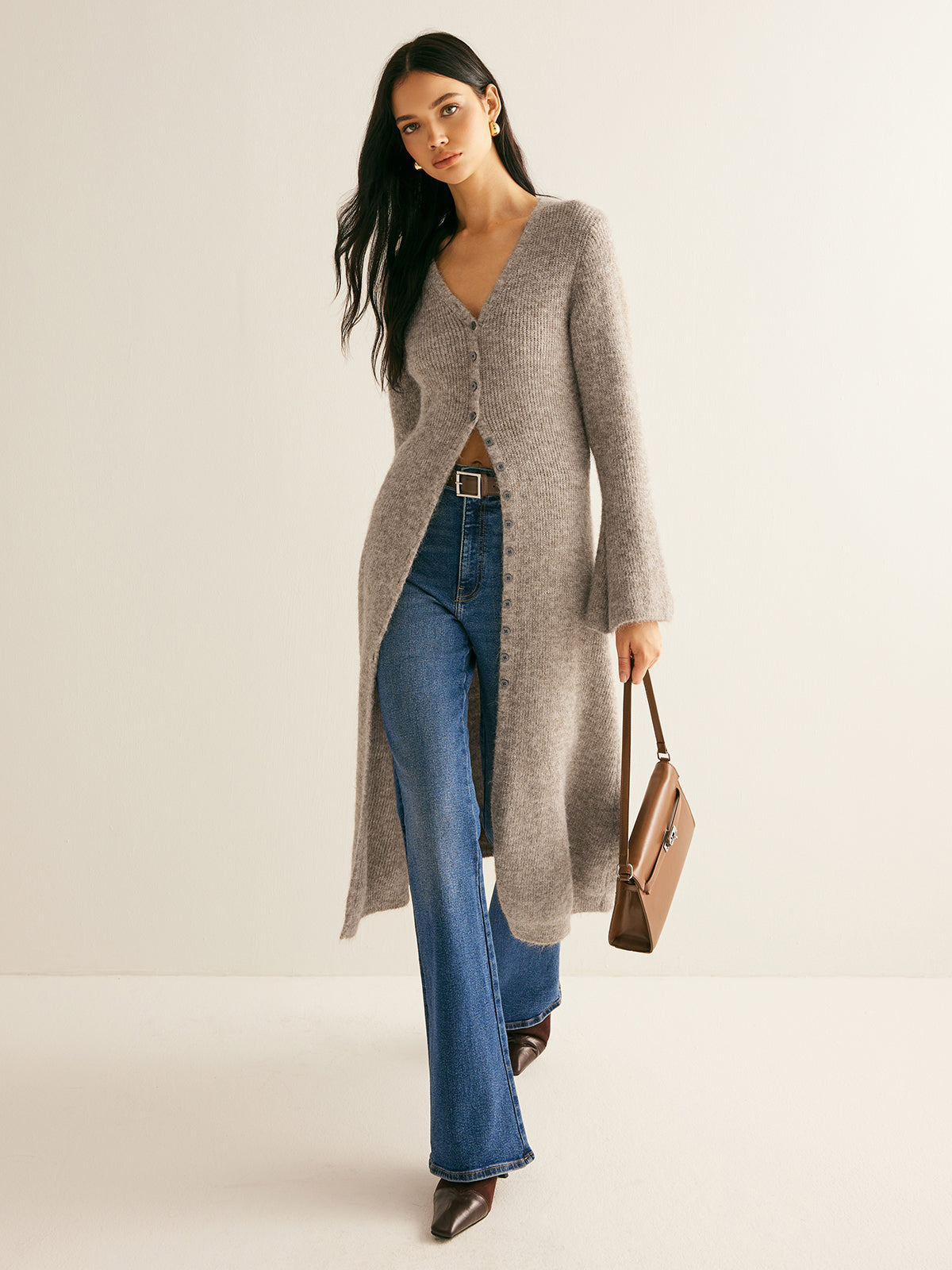 Layer Up Split Breasted Sweater Dress