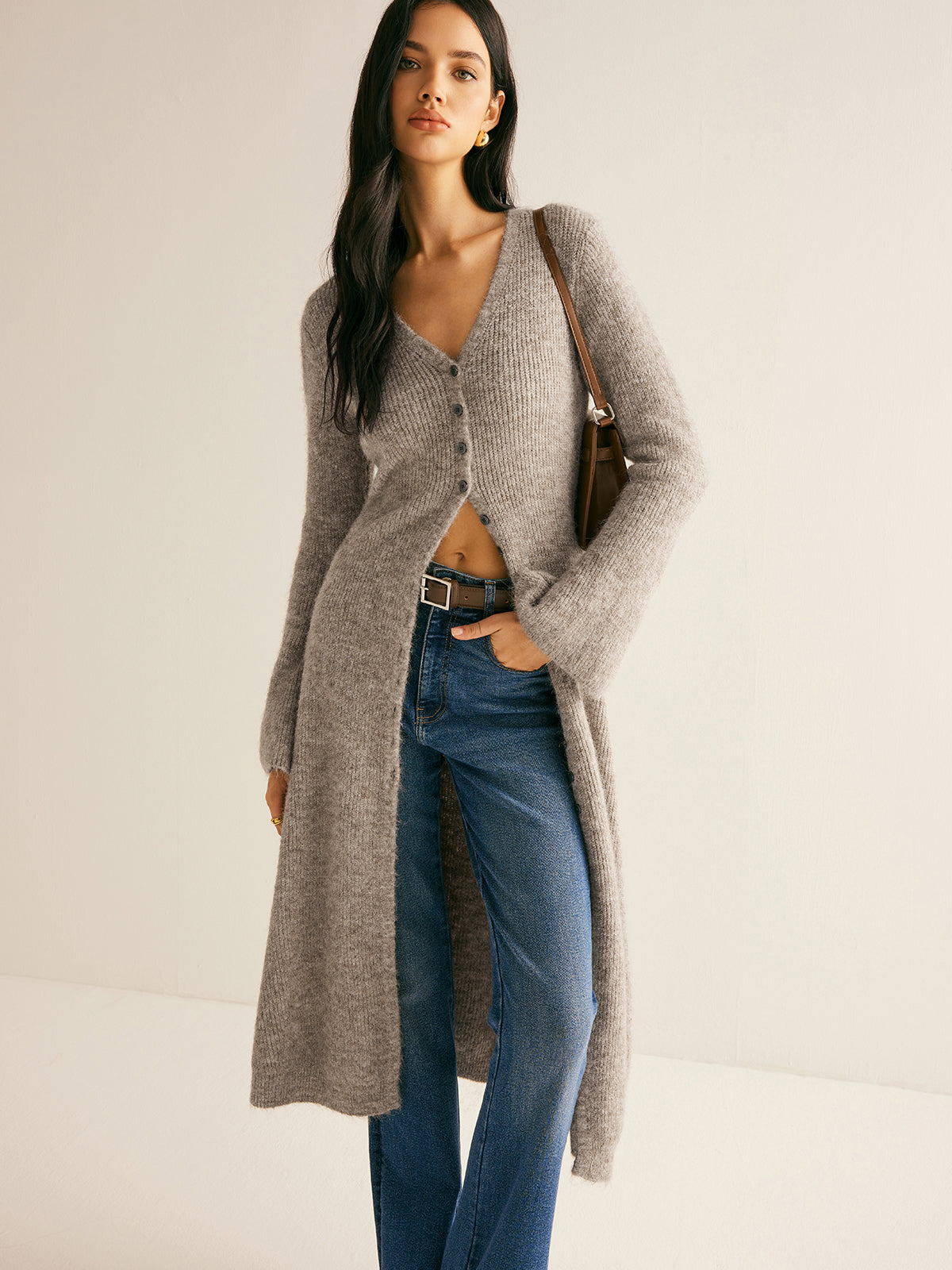 Layer Up Split Breasted Sweater Dress