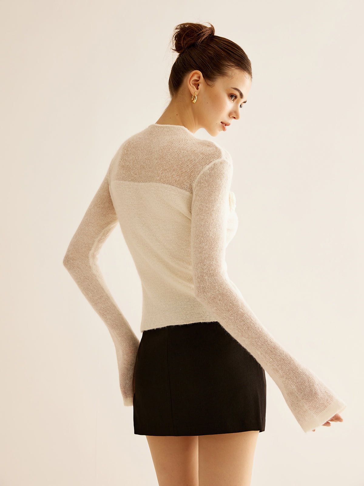 Petal Soft Flower Knit Top