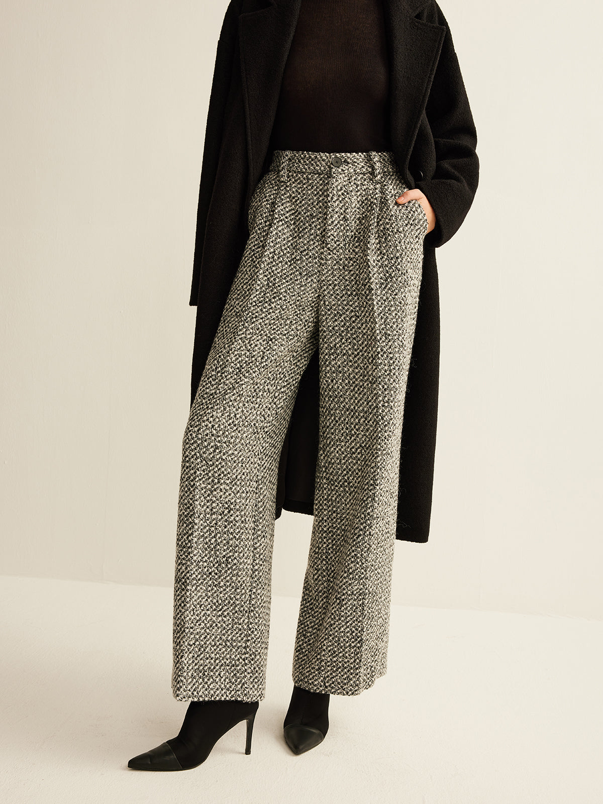 Brooklyn Elegance Wool-Blend Pants