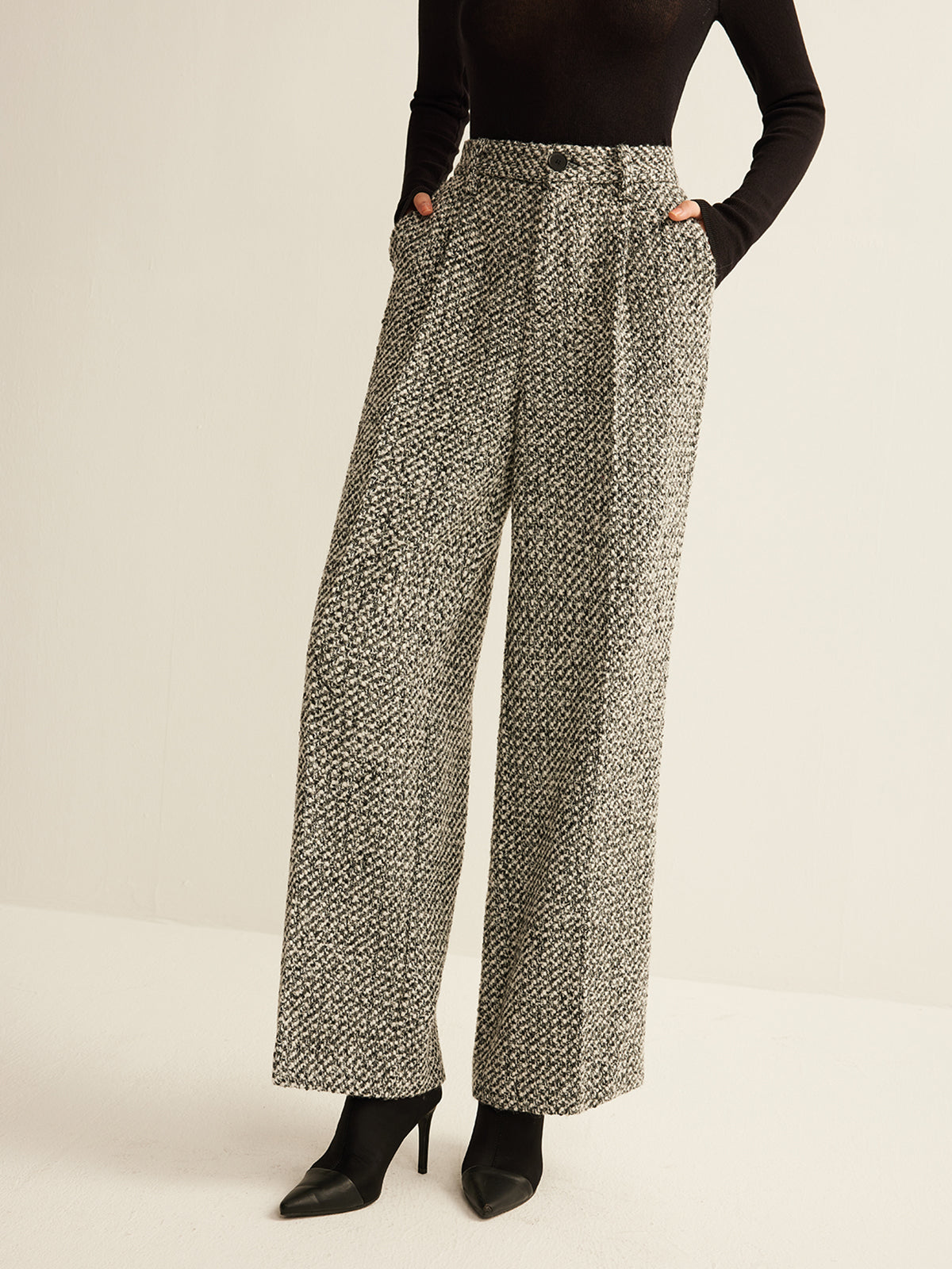 Brooklyn Elegance Wool-Blend Pants